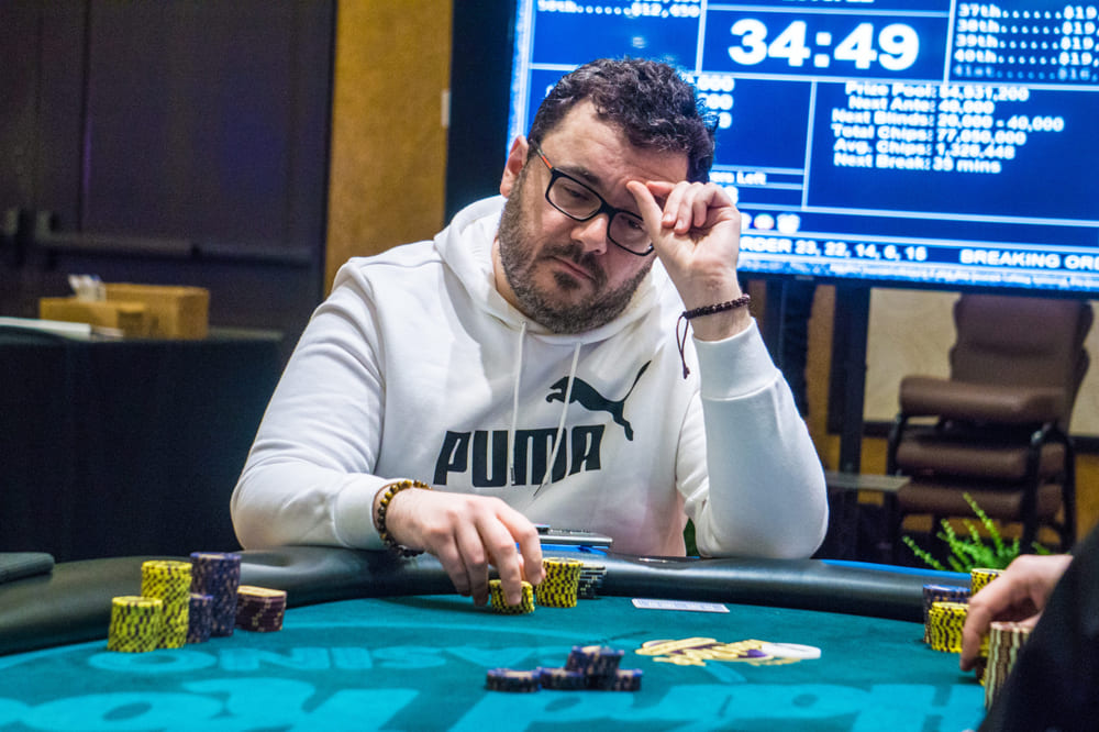 Anthony Zinno lors d'un tournoi de Poker