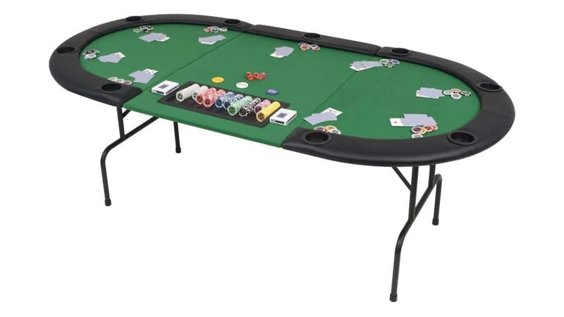 Table de Poker pliable et ovale